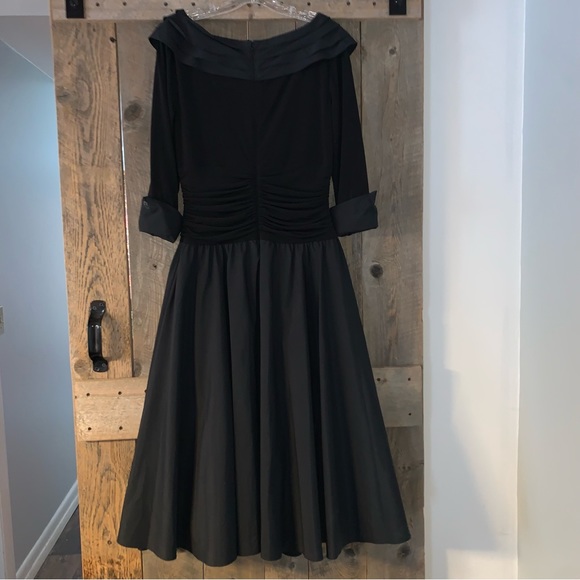 Women’s 12 JESSICA HOWARD Black Retro 60's Look JUNE CLEAVER Holiday Midi Dress - Picture 11 of 16